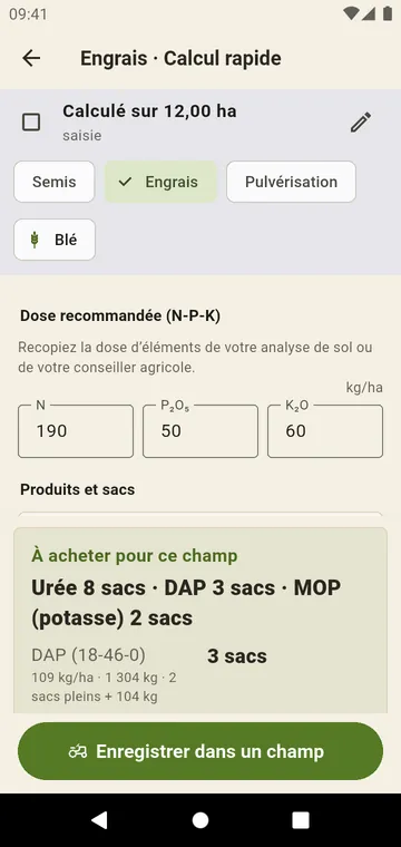Calcul rapide sur n'importe quelle surface, sans champ